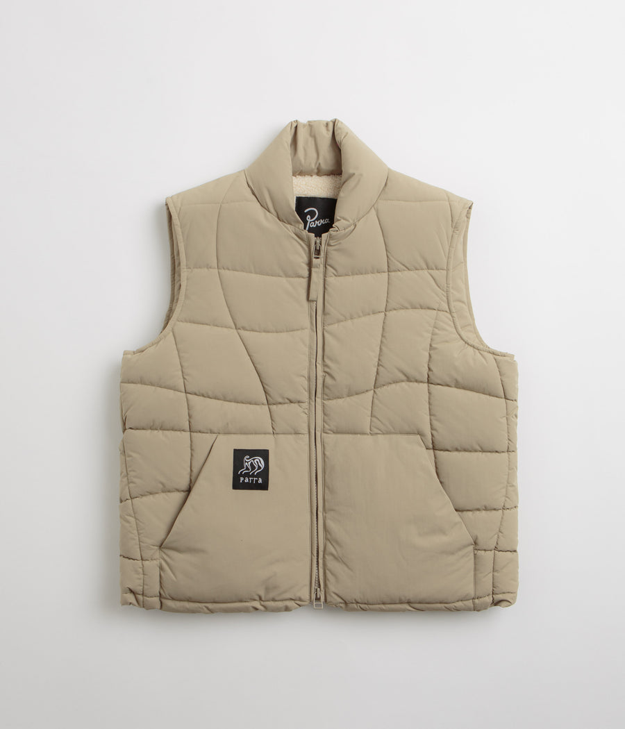 by Parra Waved Alien Puffer Vest - Tan