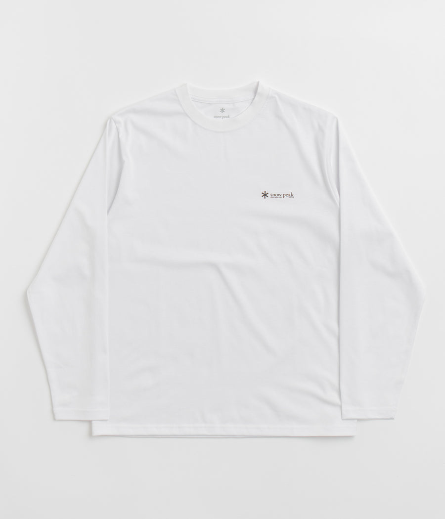 Snow Peak Onepoint Logo Long Sleeve T-Shirt - White