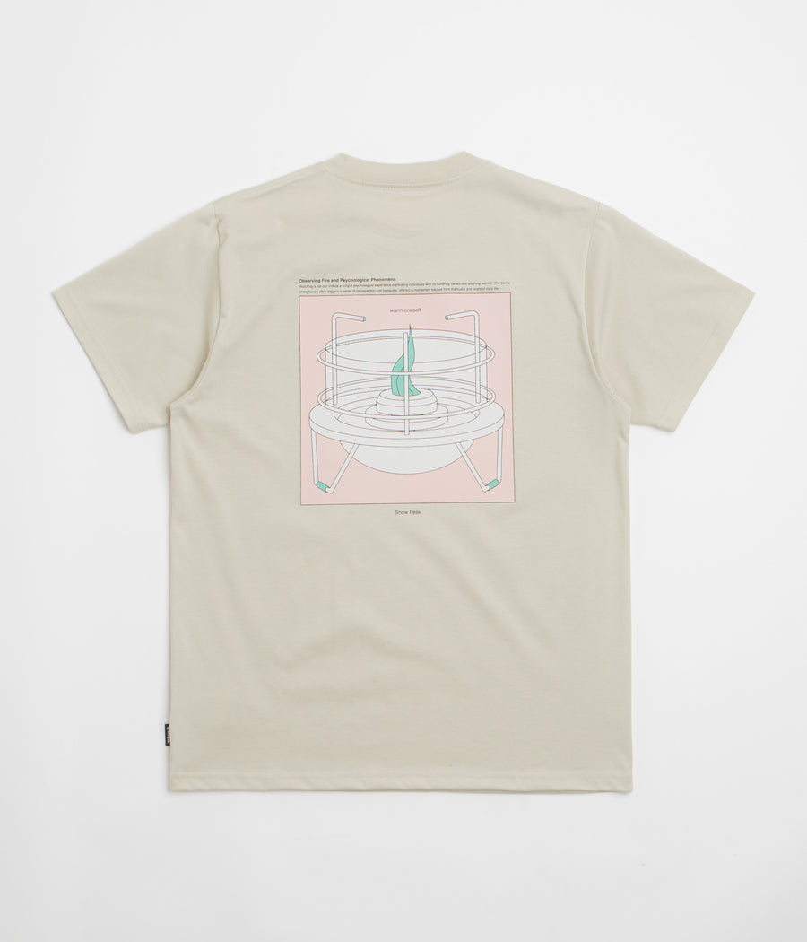 Snow Peak Warm Oneself T-Shirt - Light Beige